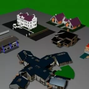 Houses Buildings 3d model