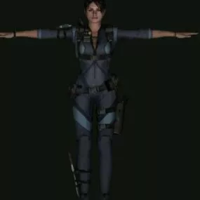 Jill Valentine Resident Evil Character 3d model