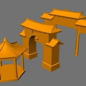 Continental China Gate 3d model