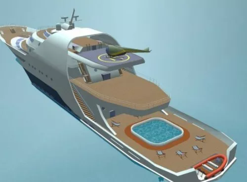 Mini Jet Scooter Boat 3d model