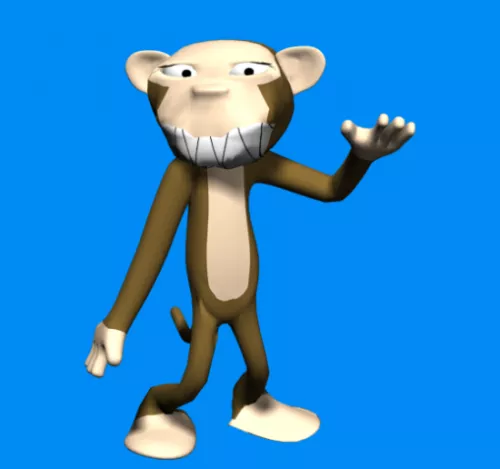 Evil Monkey Cartoon Character 3d model Evil Monkey Cartoon Character 3d model