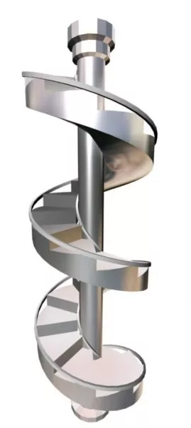 Indoor Curved Staircase 3d model