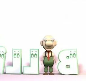 Billi Old Man Character 3d model