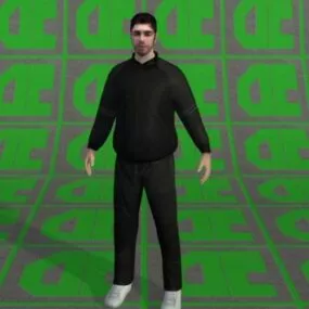Sporty Man 3d model