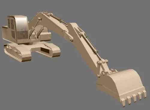 Japan Machine Small Excavator 3d model