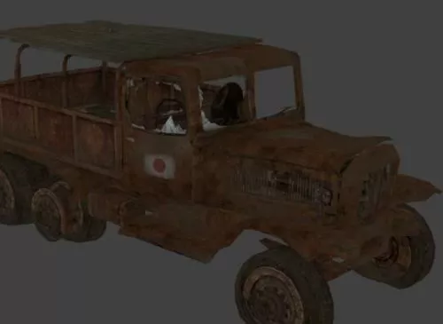Old Wrecked Truck 3d model Old Wrecked Truck 3d model