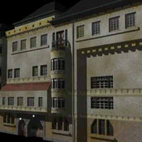 Vintage Apartment Building 3d model