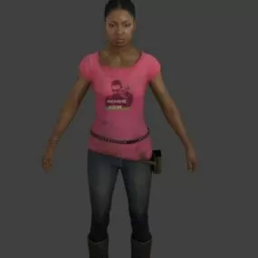 Rochelle Rigged Character 3d model