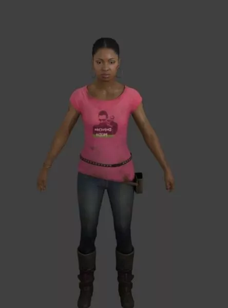 Rochelle Rigged Character 3d model Rochelle Rigged Character 3d model