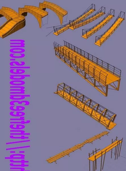 Small Garden Bridge 3d model