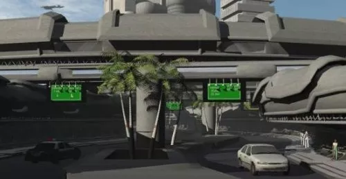 Scifi Street Mall Scene Building 3d model Scifi Street Mall Scene Building 3d model