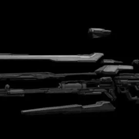 Light Rifle Gun 3d model