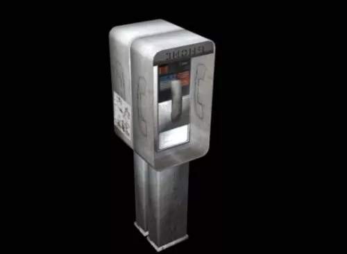 Pay Phone 04 3d model Pay Phone 04 3d model