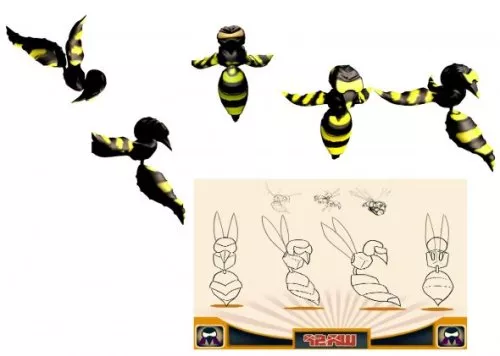Wasp Animal Character 3d model Wasp Animal Character 3d model