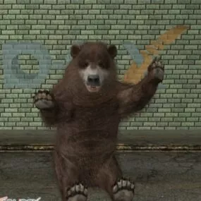 America Bear 3d model
