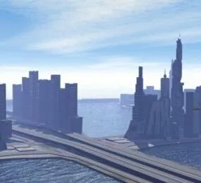 Future Miami City Building 3d model