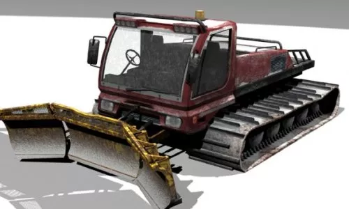 Snow Groomer Truck Free 3d model Snow Groomer Truck Free 3d model