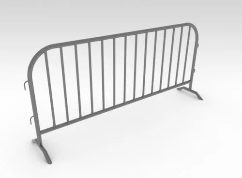 Brick Fence Steel Handrail 3d model