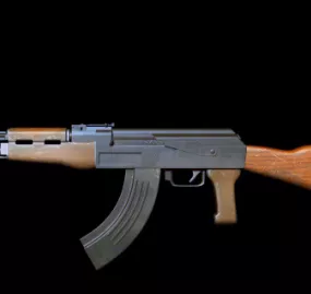 Highpoly Gun Ak47 3d model