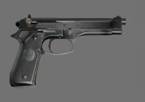 RPD Police Beretta Gun 3d model RPD Police Beretta Gun 3d model