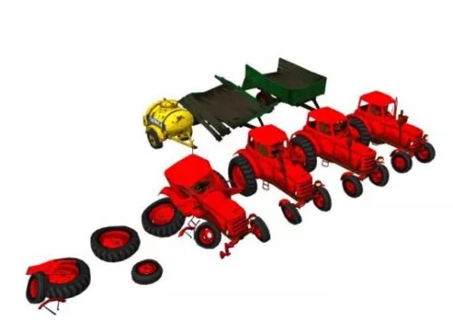 Modern Tow Tractor 3d model