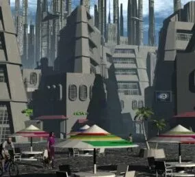 Sci-fi Scenery Building 3d model