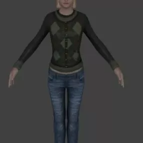 Generic Female 01 3d model