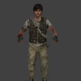 Male Survivor   Props 3d model