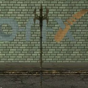 God Trident Weapon 3d model