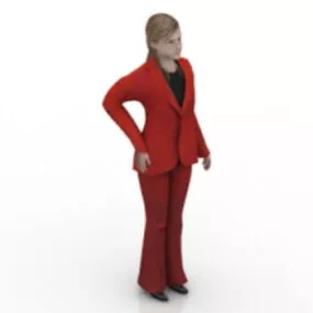 Office Woman Standing 3d model