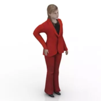 Office Woman Standing 3d model Office Woman Standing 3d model