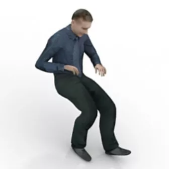 Business Male Staff Character 3d model Business Male Staff Character 3d model