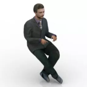 Business Men In Suits Character 3d model