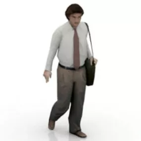 Walking Business Man 3d model