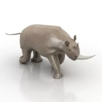 Rhinoceros Sculpture Toy 3d model Rhinoceros Sculpture Toy 3d model