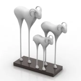 Decor Lambs Sculpture 3d model Decor Lambs Sculpture 3d model