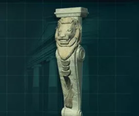 Shishi Pillars Decoration 3d model