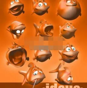 Cartoon Fish s 3d model