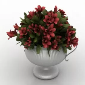 Beautiful Potted Flowers 3d model