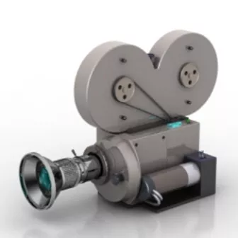 White Projector Gadget 3d model