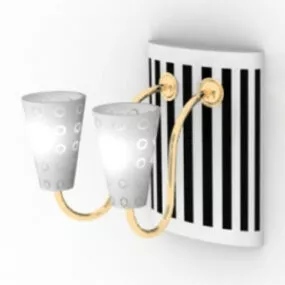 Black And White Retro Wall Lamp 3d model