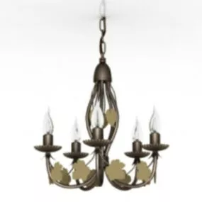 Flowers Style Chandelier 3d model