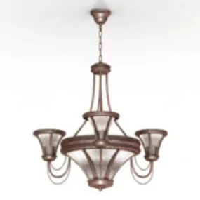 Retro Antique Chandelier 3d model