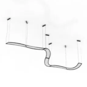 Silk Ribbon Chandelier 3d model