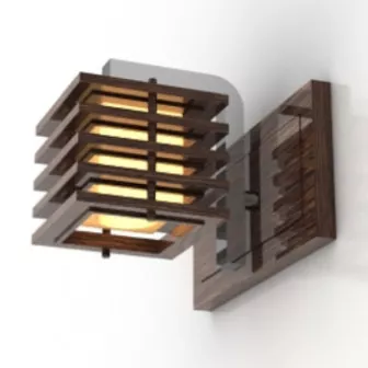 Wooden Wall Lamp 3d model Wooden Wall Lamp 3d model