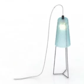 Blue Light Floor Lamp 3d model