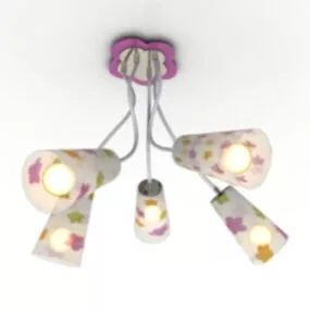 Boudoir Pink Chandelier Pattern 3d model