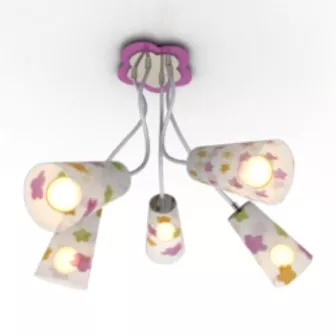 Boudoir Pink Chandelier Pattern 3d model Boudoir Pink Chandelier Pattern 3d model