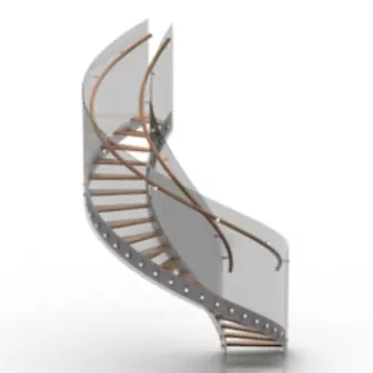 Curved Staircase 3d model Curved Staircase 3d model