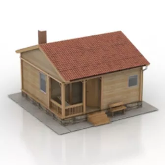 Simple Sauna House 3d model Simple Sauna House 3d model